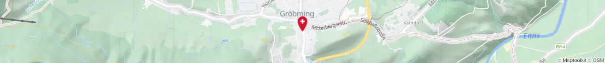 Map representation of the location for Alpenapotheke in 8962 Gröbming